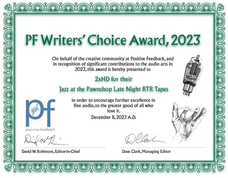 PF Award for JAZZ AT THE PAWNSHOP